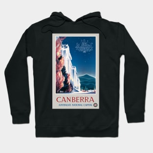 Canberra Australia Vintage Travel Poster 1940 Hoodie